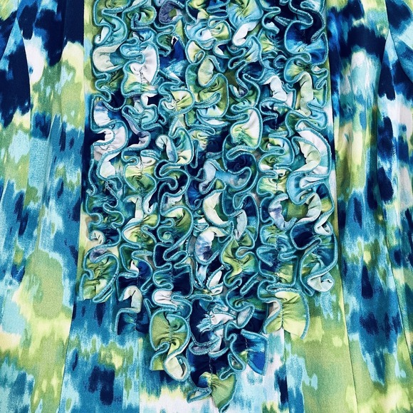 Rabbit Rabbit Rabbit Designs Dress Womens 10 Multicolor Tie Dye Ruffle Swing - Picture 10 of 13